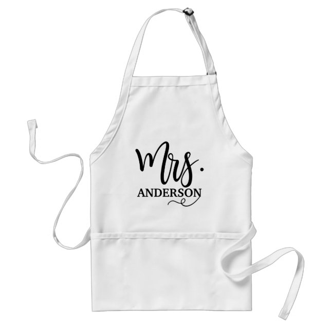 Mrs. Personalised Couples Name Standard Apron (Front)