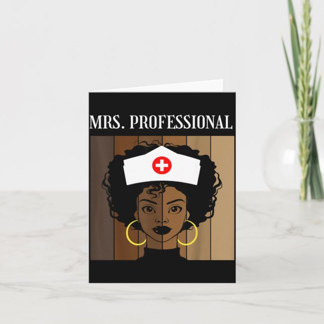 Mrs Professional Nursing Degree Nurse Profession B Card (Front)