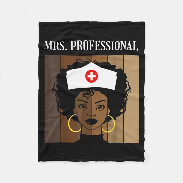 Mrs Professional Nursing Degree Nurse Profession B Fleece Blanket (Front)
