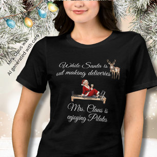 Mrs. Santa Claus Enjoys Pilates Name Tri-Blend Shirt