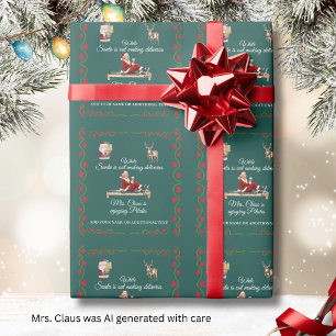 Mrs. Santa Claus Enjoys Pilates Name  Wrapping Paper