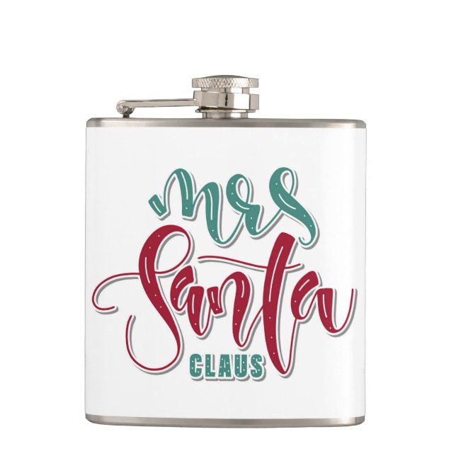 Mrs. Santa Claus Hip Flask (Front)