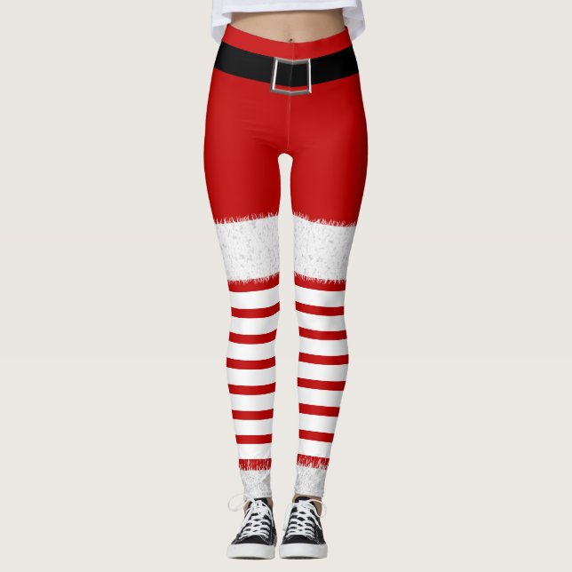 Mrs. Santa Claus Leggings (Front)