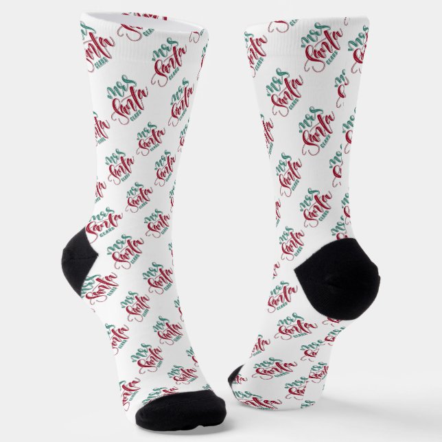 Mrs. Santa Claus Socks (Angled)