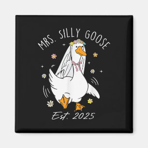 Mrs. Silly Goose Couple Matching Wedding Funny Bri Magnet