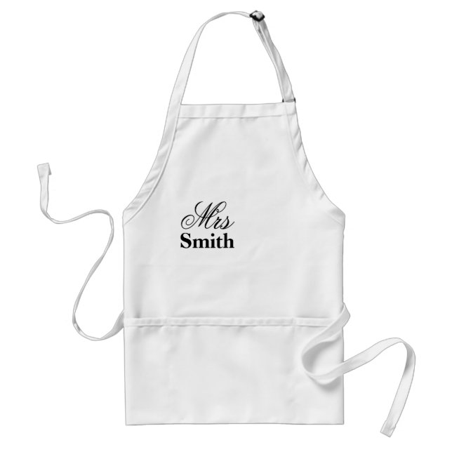 Mrs Smith Personalised Name Standard Apron (Front)