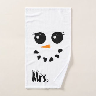 Mrs. Snow Woman Christmas Bathroom Towel Set