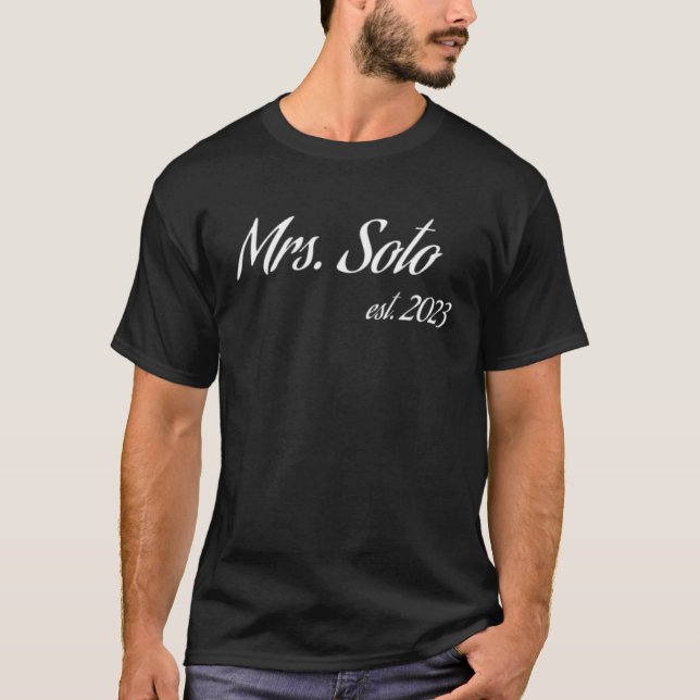 Mrs. SOTO 2023 new bride bridal shower wedding T-Shirt (Front)
