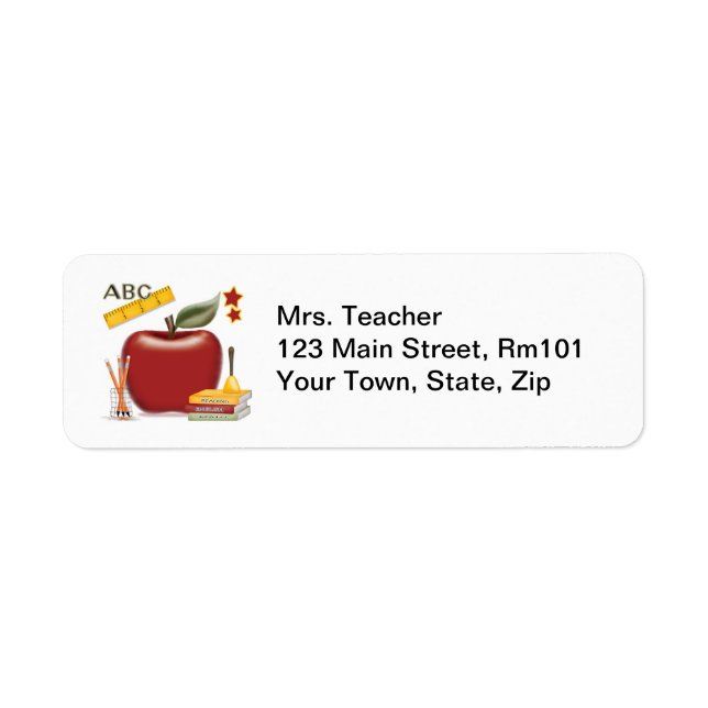 Mrs. Teacher Address Labels (Front)