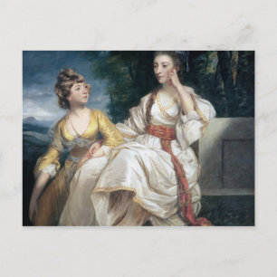 Mrs Thrale and her Daughter Hester  1777-78 Postcard
