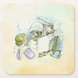  Mrs. Tiggy-Winkle 1    Square Paper Coaster