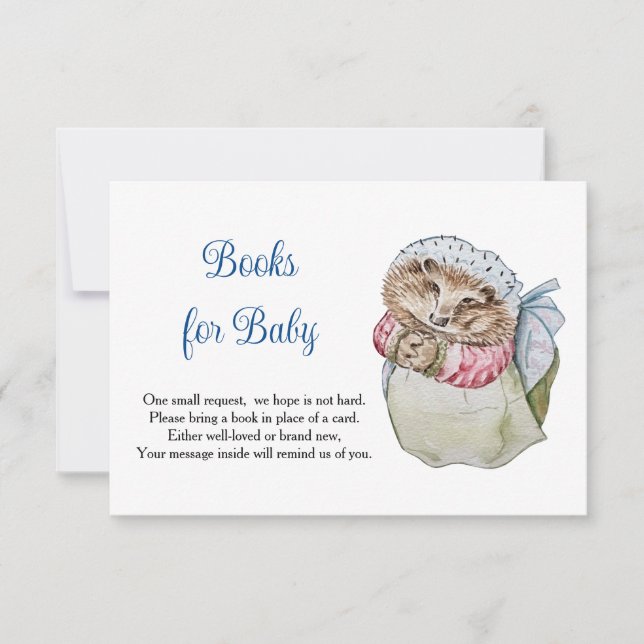 Mrs. Tiggy Winkle Books For Baby RSVP Card (Front)