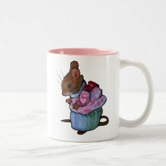Mrs. Tittlemouse: Oil Pastel Two-Tone Coffee Mug