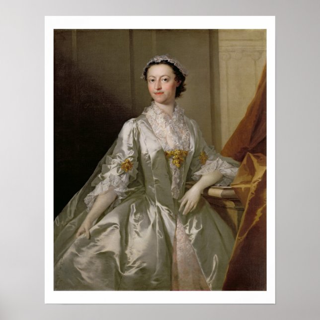 Mrs Wardle, 1742 (oil on canvas) Poster (Front)