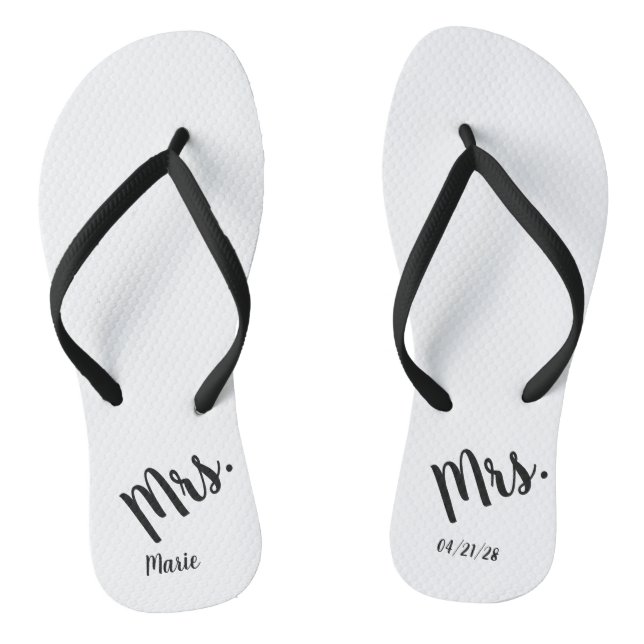 Mrs. Wedding Honeymoon Thongs (Footbed)