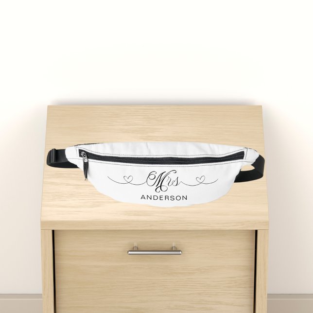 Mrs white black newlywed bum bags (Creator Uploaded)