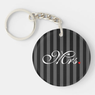 Mrs. Wife Bride His Hers Newly Weds Key Ring