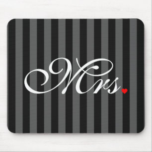 Mrs. Wife Bride His Hers Newly Weds Mouse Pad