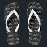 Mrs. Wife Bride His Hers Newly Weds Thongs<br><div class="desc">Mr. and Mrs. Husband Wife His Hers Newly Weds on a custom set of flip flops to wear or to share. 


 
 
 
 


Use the "Ask this Designer" link to contact us with your special design requests or for some assistance with your customisation needs.</div>