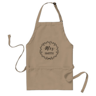 Mrs. Wreath Bride Standard Apron