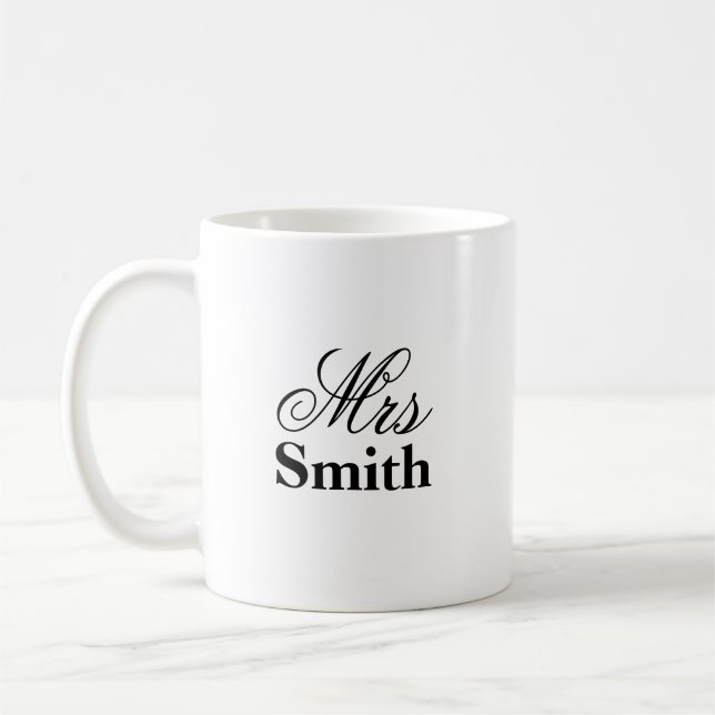 Mrs Your Name Coffee Mug (Left)
