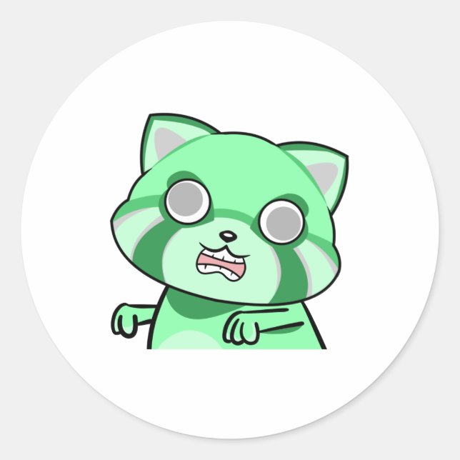 mrs zombie classic round sticker (Front)