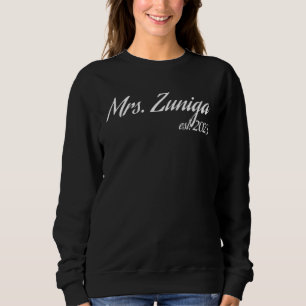 Mrs ZUNIGA 2023 new bride bridal shower wedding Sweatshirt