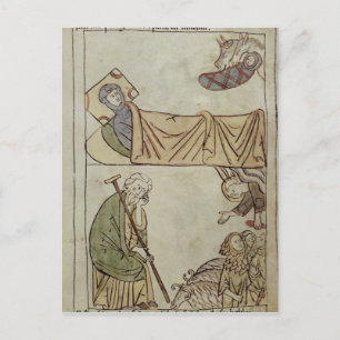 Ms 108 fol.168 The Nativity, from a Bible Postcard