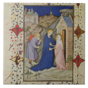MS 11060-11061 Hours of Notre Dame: Laudes, The Vi Ceramic Tile