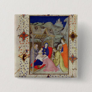 MS 11060-11061 Hours of Notre Dame: Sexte, Adorati 15 Cm Square Badge