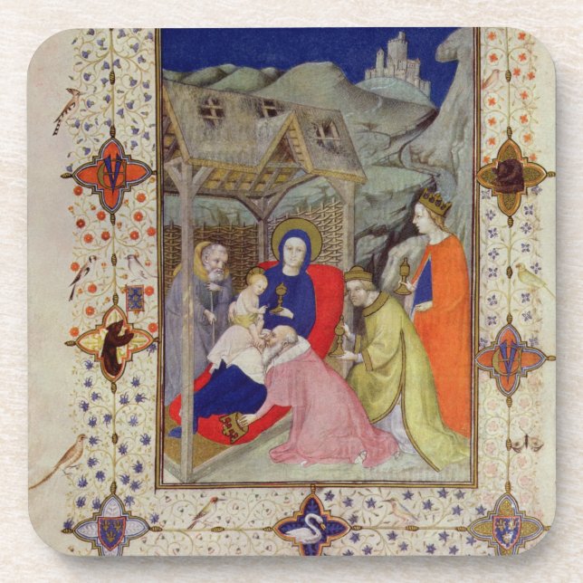 MS 11060-11061 Hours of Notre Dame: Sexte, Adorati Coaster (Front)