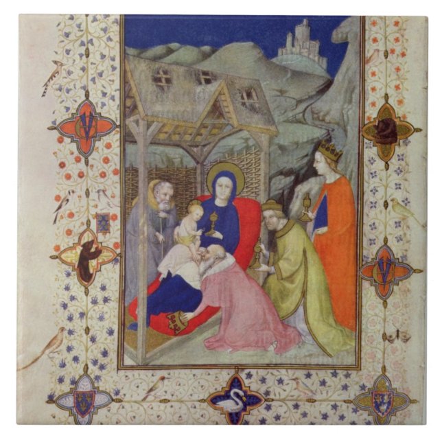 MS 11060-11061 Hours of Notre Dame: Sexte, Adorati Tile (Front)