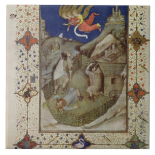 MS 11060-11061 Hours of Notre Dame: Tierce, The an Ceramic Tile