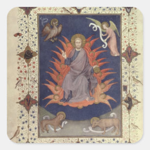 MS 11060-11061 Psalms of Penitence: Christ in Maje Square Sticker