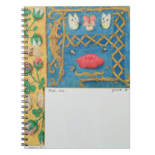 Ms 134 Illuminated letter `A' and side border of f Notebook