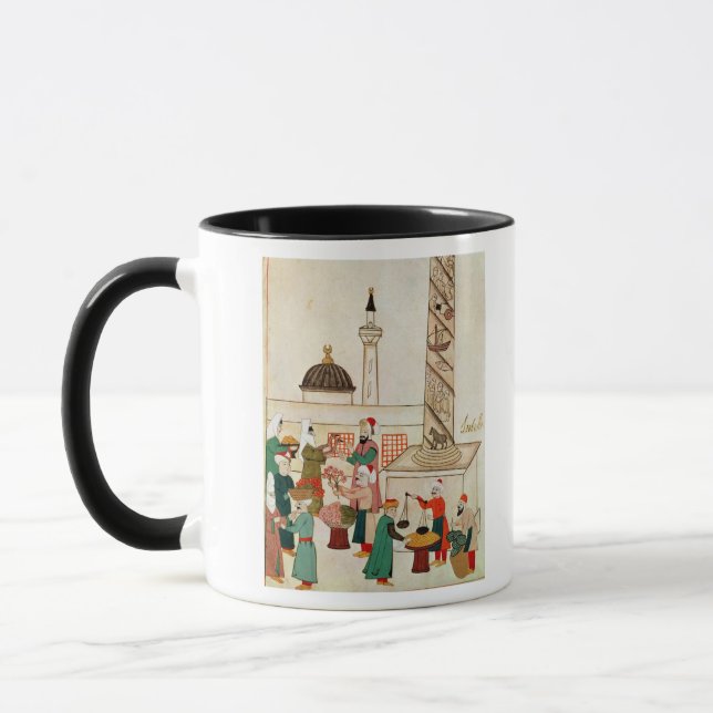 Ms 1671 A Bazaar in Istanbul, c.1580 Mug (Left)