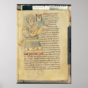 Ms 18 f.8 St. Matthew the Evangelist Poster