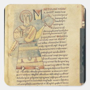Ms 18 f.8 St. Matthew the Evangelist Square Sticker