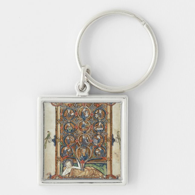 Ms 21926 The Tree of Jesse from a psalter Key Ring (Front)