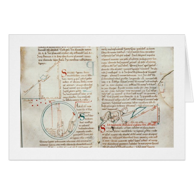 Ms 235 f.32 & 33 Geometry, from a 'Traite d'Astron (Front Horizontal)