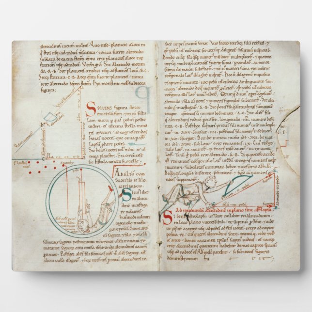 Ms 235 f.32 & 33 Geometry, from a 'Traite d'Astron Plaque (Front)
