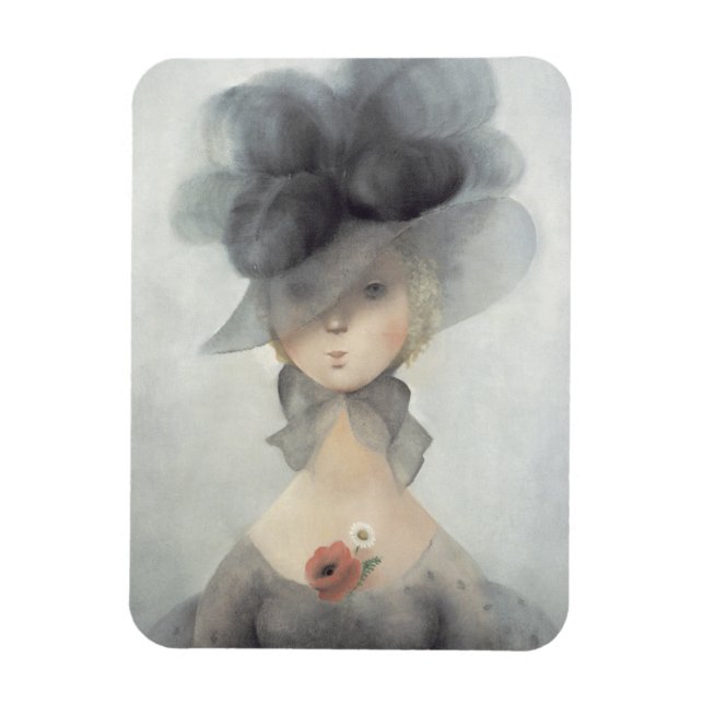 Ms. 2597 Desire kneels in front of Honour implorin Magnet (Vertical)