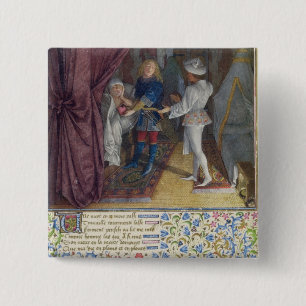 Ms. 2597 King Rene dreams: The God of Love steals 15 Cm Square Badge