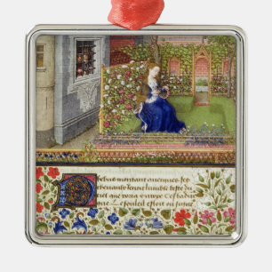 Ms 2617 Emilia in her garden, Plate 22, from 'La T Metal Tree Decoration