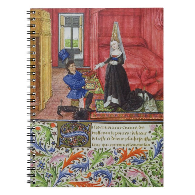 Ms 2617 The scribe dedicating La Teseida to an unk Notebook (Front)