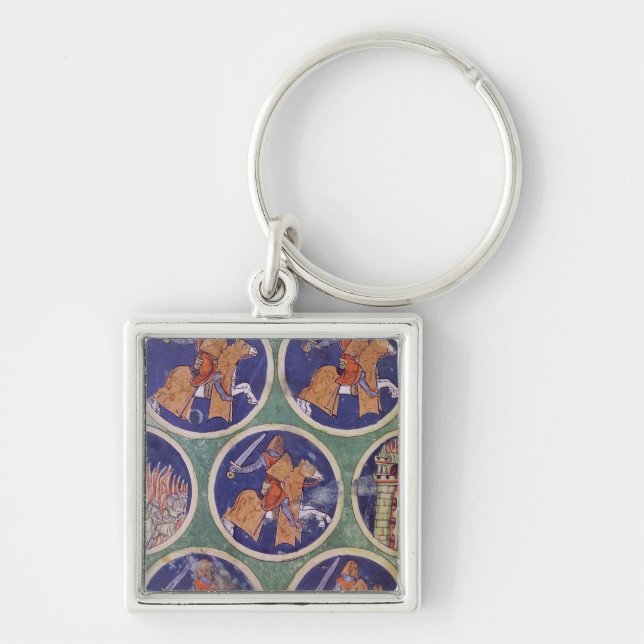 Ms 3516 fol.217v Five Knights Key Ring (Front)