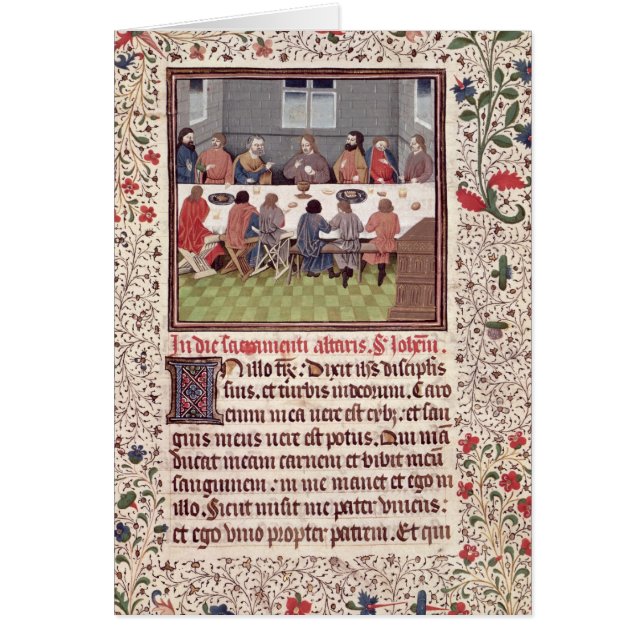 Ms 370 fol.184 The Last Supper (Front)
