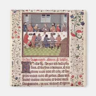 Ms 370 fol.184 The Last Supper Magnet