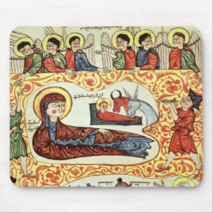 Ms 404 fol.1v The Nativity, from a Gospel Mouse Pad