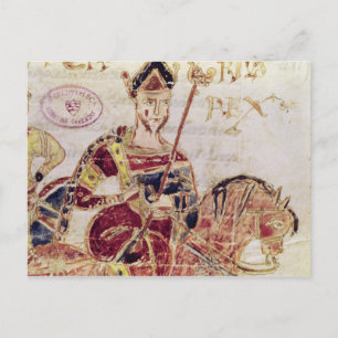 Ms 4 Lothair I on his horse Postcard